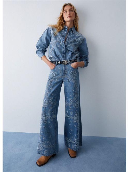 Jeans flare con ricami LIU JO | UA6147D0313/79016